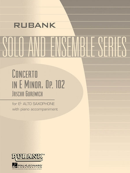GUREWICH - CONCERTO E MINOR OP 102 ALTO SAX/PIANO