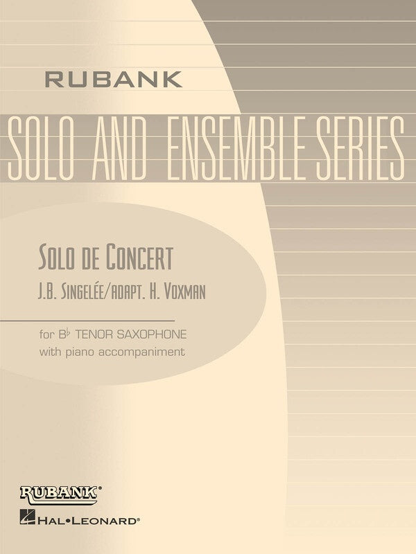 SOLO DE CONCERT OP 83 TEN SAX/PNO VOXMAN