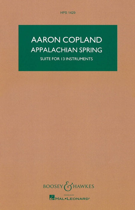 COPLAND - APPALACHIAN SPRING STUDY SCORE
