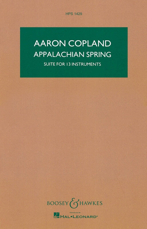 COPLAND - APPALACHIAN SPRING STUDY SCORE