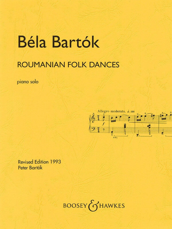 BARTOK - ROUMANIAN FOLK DANCES PIANO REV ED 1993