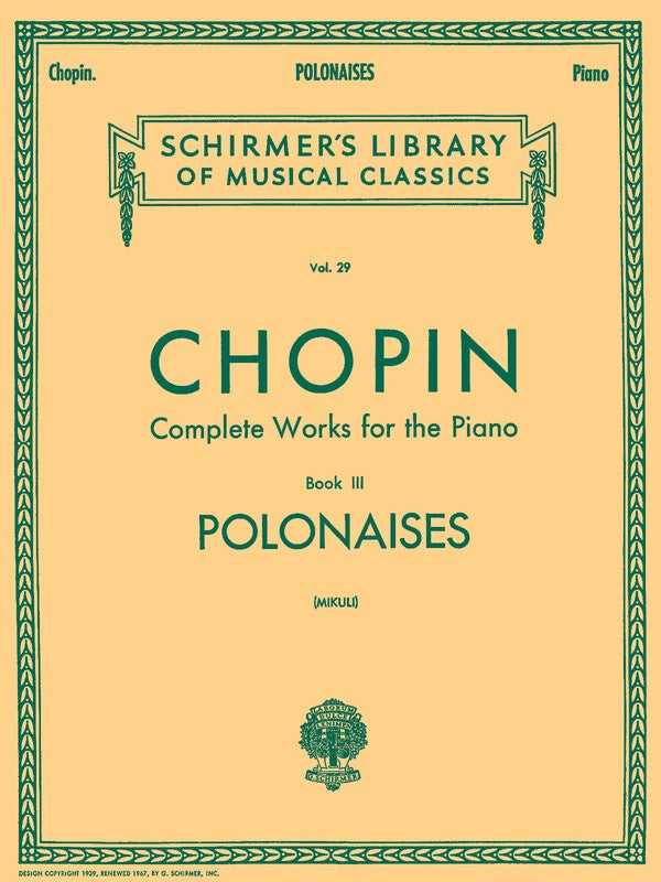 CHOPIN - POLONAISES FOR PIANO ED MIKULI