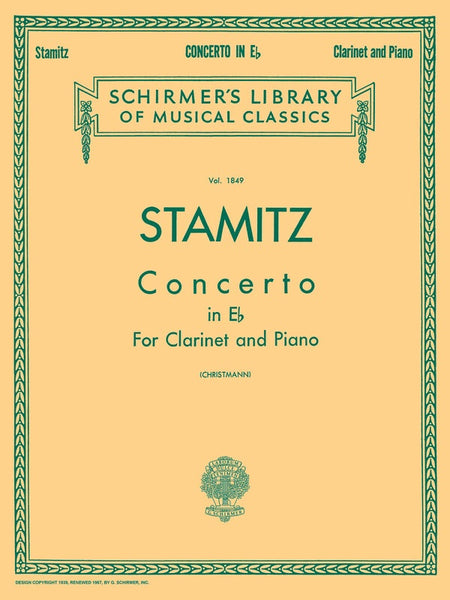 STAMITZ - CONCERTO E FLAT CLARINET/PIANO