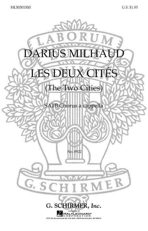 LES DEUX CITES (THE TWO CITIES) SATB A CAPPELLA