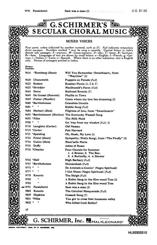 SAM WAS A MAN SA OR TB