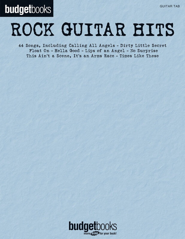 BUDGET BOOKS ROCK GUITAR HITS GUITAR TAB