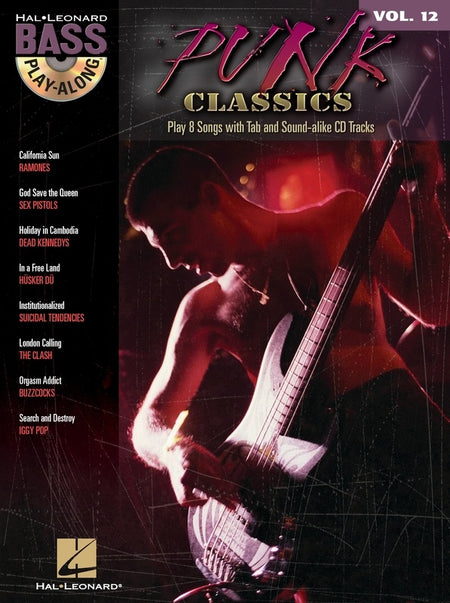 PUNK CLASSICS BASS PLAY ALONG V12 BK/CD