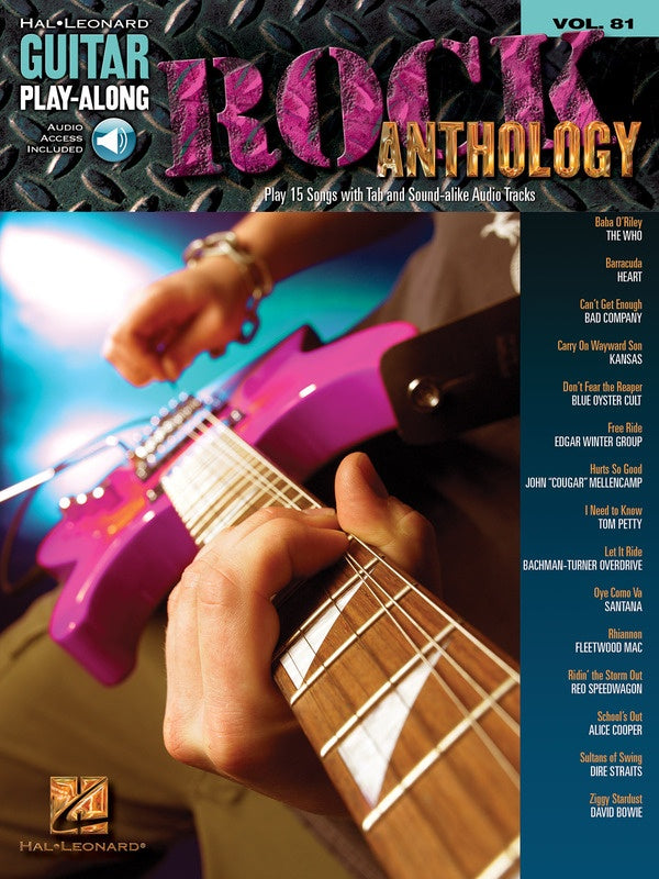 ROCK ANTHOLOGY GUITAR PLAYALONG V81 BK/OLA