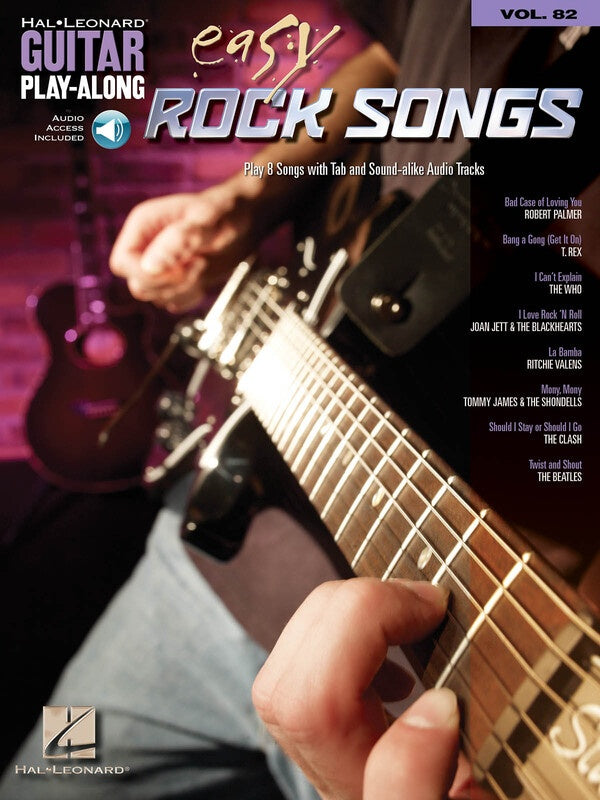 EASY ROCK SONGS GUITAR PLAYALONG V82 BK/OLA