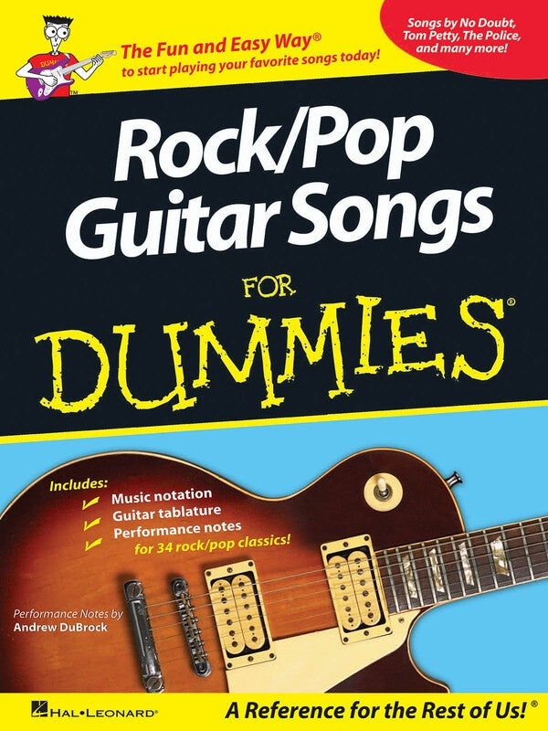 ROCK POP GUITAR SONGS FOR DUMMIES GTR TAB