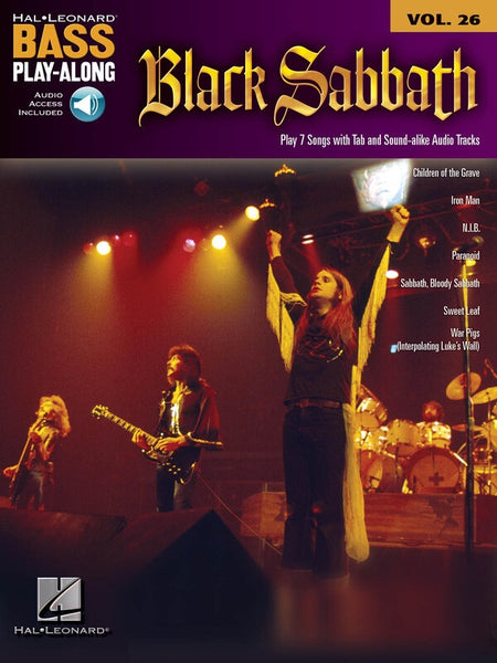 BLACK SABBATH BASS PLAYALONG V26 BK/OLA