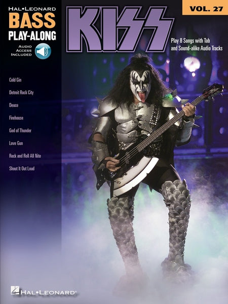 KISS BASS PLAYALONG V27 BK/OLA