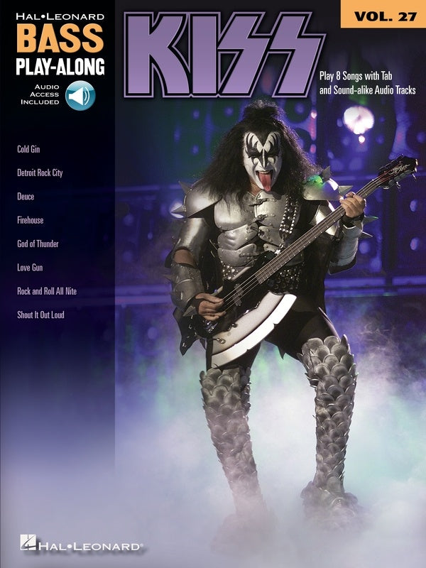 KISS BASS PLAYALONG V27 BK/OLA