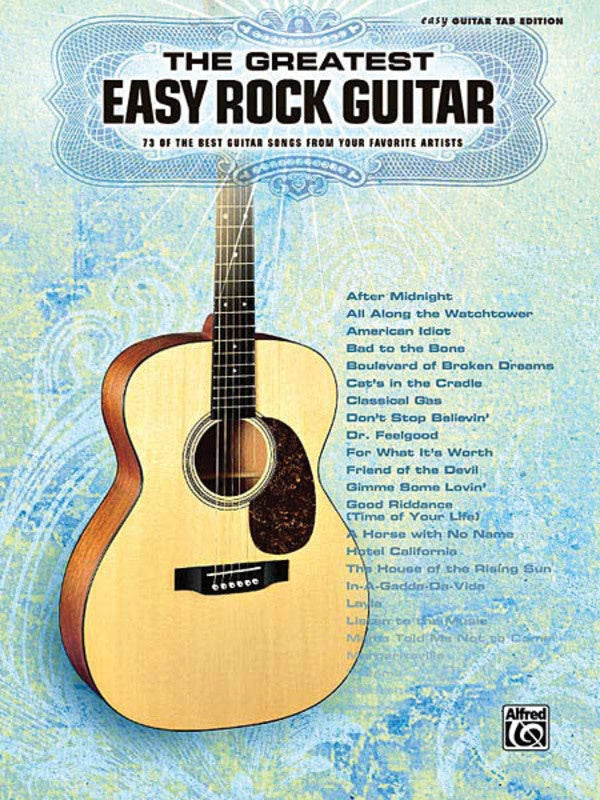 GREATEST EASY ROCK GUITAR GTR TAB