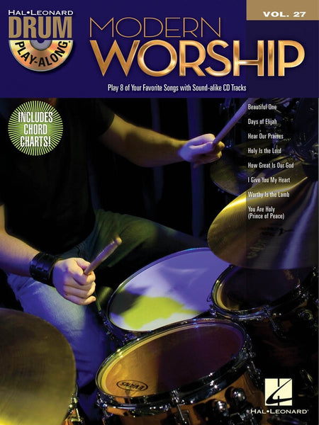 MODERN WORSHIP DRUM PLAYALONG V27 BK/OLA