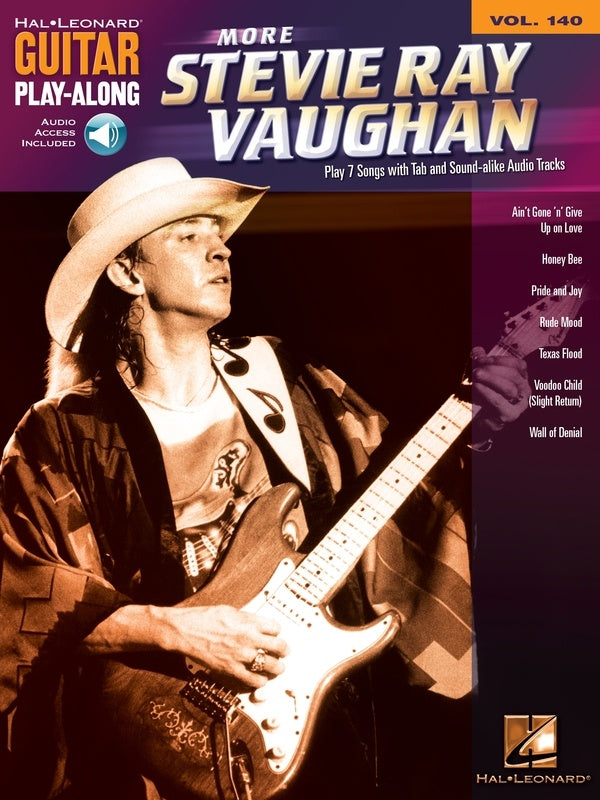 MORE STEVIE RAY VAUGHAN GUITAR PLAYALONG V140 BK/OLA