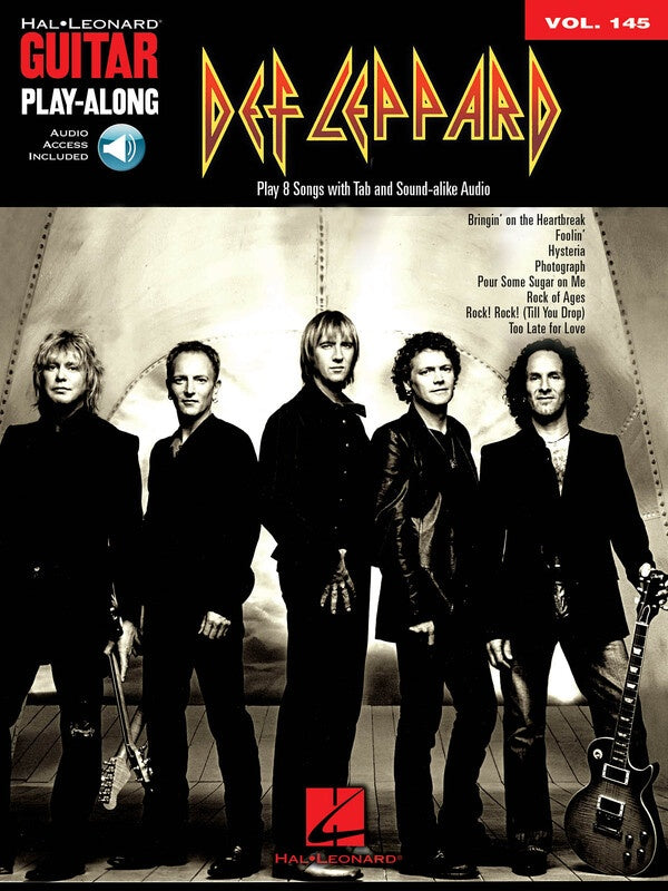 DEF LEPPARD GUITAR PLAY ALONG BK/CD V145