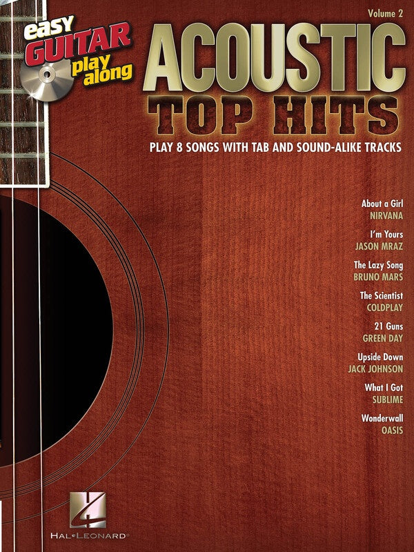 ACOUSTIC TOP HITS EASY GUITAR PLAY ALONG BK/CD V