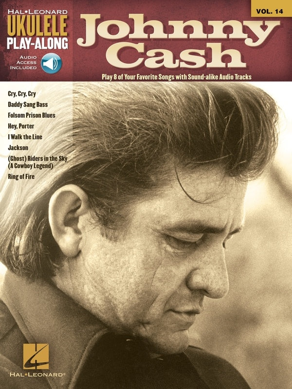 JOHNNY CASH UKULELE PLAYALONG V14 BK/OLA
