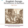 ENGLISH SONGS RENAISSANCE TO BAROQUE HIGH BK/OLA