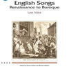 ENGLISH SONGS RENAISSANCE TO BAROQUE LOW BK/OLA
