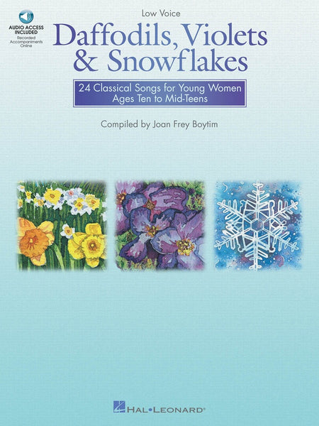 DAFFODILS VIOLETS & SNOWFLAKES LOW VOICE BK/OLA