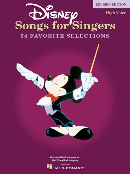 DISNEY SONGS FOR SINGERS HIGH VOICE REVISED EDITION