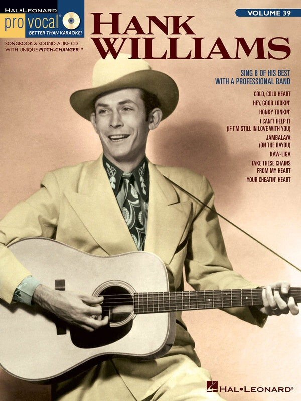 HANK WILLIAMS PRO VOCAL MEN V39 BK/CD