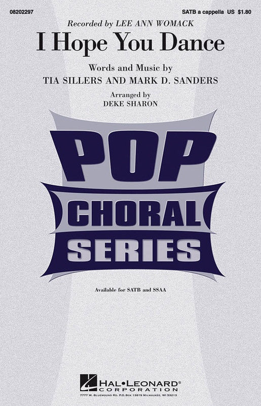I HOPE YOU DANCE SATB A CAPPELLA