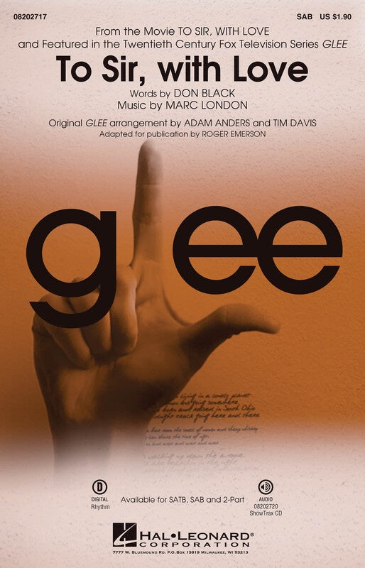 TO SIR WITH LOVE FROM GLEE SAB