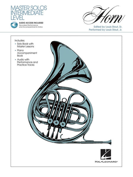 MASTER SOLOS INTERMEDIATE LEVEL FRENCH HORN BK/OLA