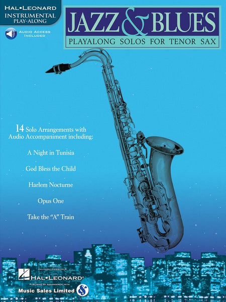 JAZZ AND BLUES PLAYALONG SOLOS TENOR SAX BK/OLA