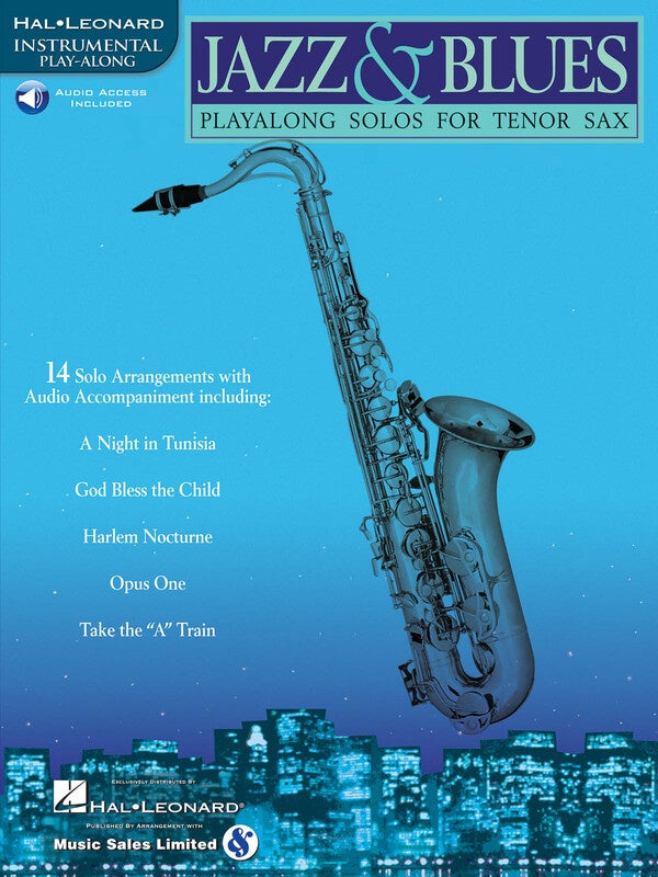 JAZZ AND BLUES PLAYALONG SOLOS TENOR SAX BK/OLA