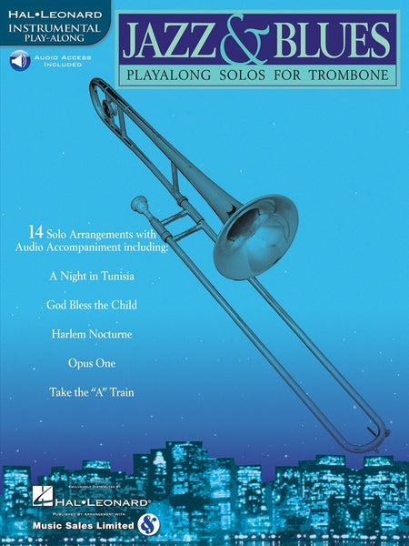 JAZZ AND BLUES PLAYALONG SOLOS TROMBONE BK/OLA