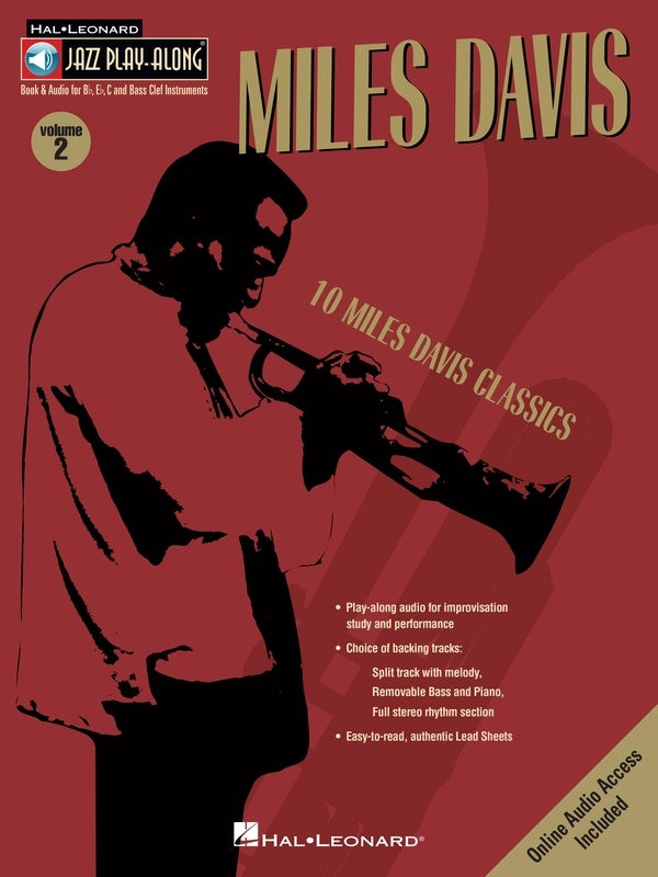 MILES DAVIS JAZZ PLAYALONG V2 BK/OLA