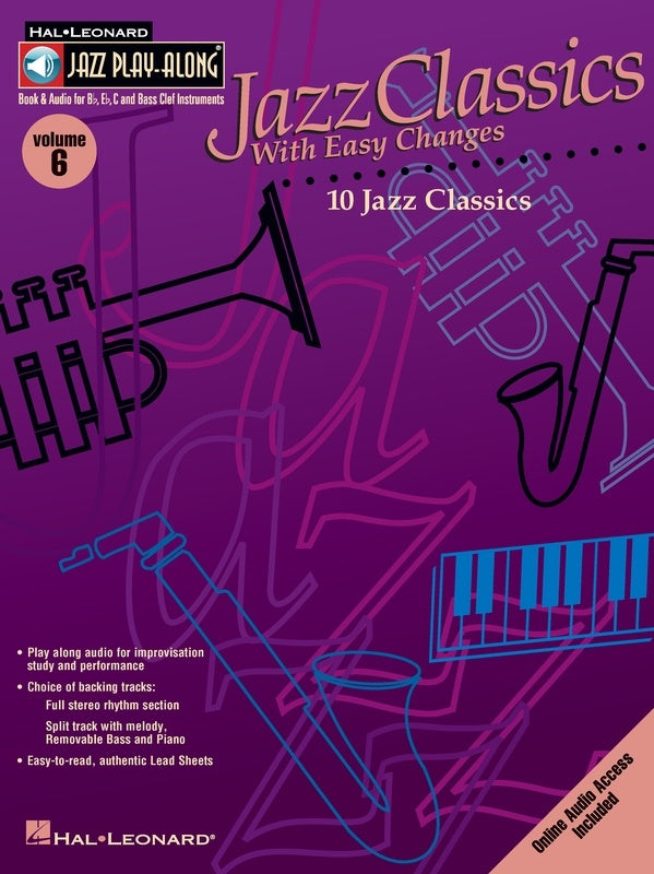 JAZZ CLASSICS WITH EASY CHANGES JAZZ PLAYALONG V6 BK/OLA