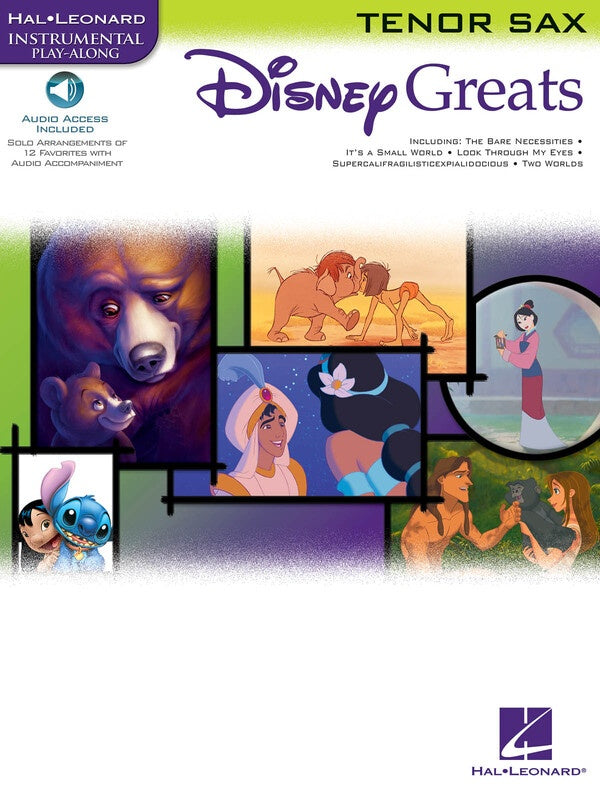 DISNEY GREATS FOR TENOR SAX BK/CD