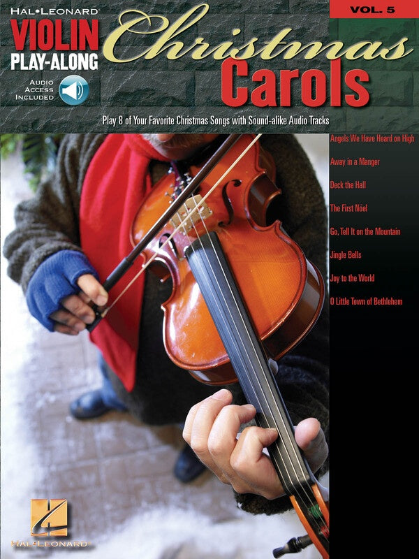 CHRISTMAS CAROLS VIOLIN PLAYALONG V5 BK/OLA