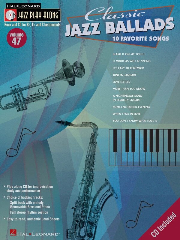 CLASSIC JAZZ BALLADS JAZZ PLAY ALONG BK/CD V47