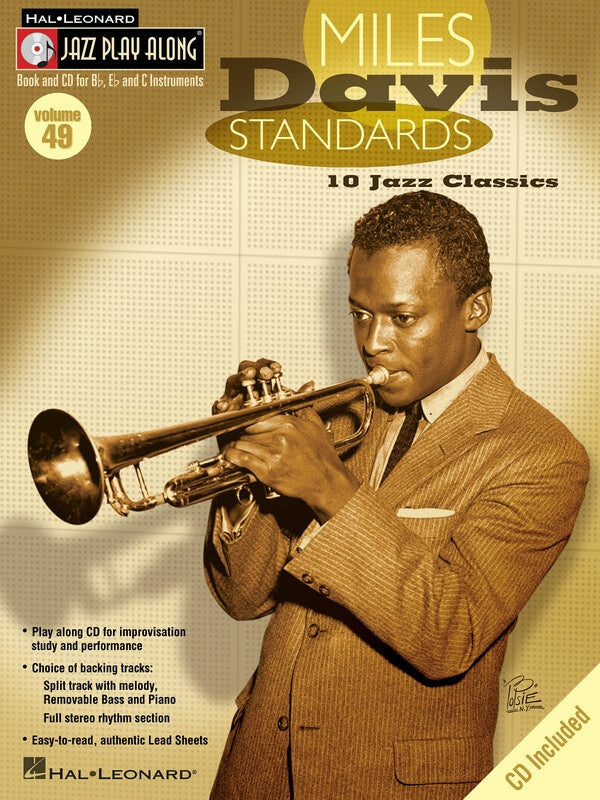 MILES DAVIS STANDARDS JAZZ PLAYALONG V49 BK/CD
