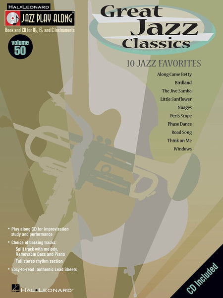 GREAT JAZZ CLASSICS JAZZ PLAY ALONG BK/CD V50
