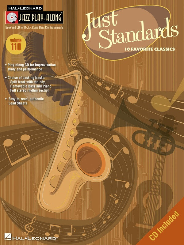 JUST STANDARDS JAZZ PLAY ALONG BK/CD V110