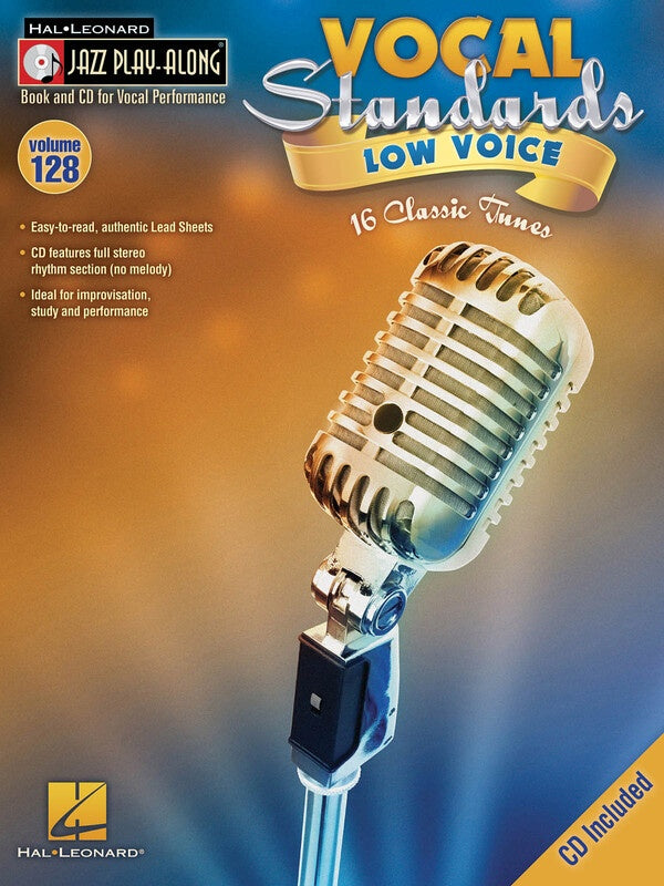 VOCAL STANDARDS (LOW) JAZZ PLAY ALONG BK/CD V128
