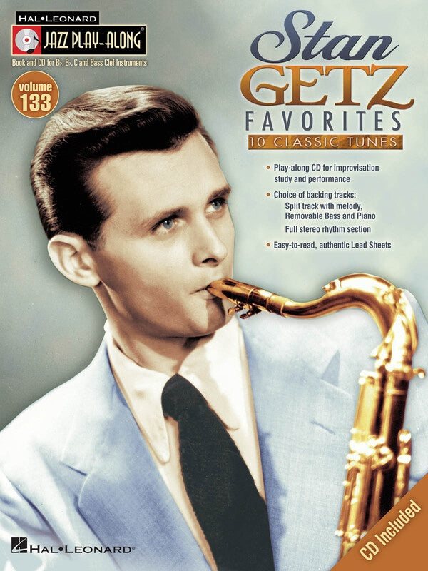 STAN GETZ FAVORITES JAZZ PLAY ALONG BK/CD V133