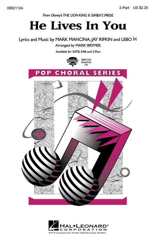 HE LIVES IN YOU FROM LION KING 2 2 PT