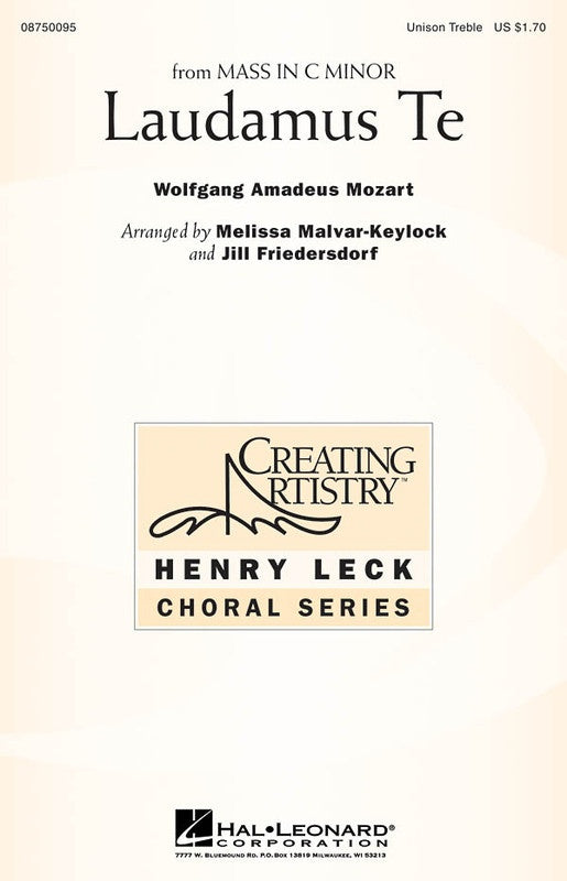 LAUDAMUS TE FROM MASS IN C MINOR UNISON