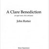 CLARE BENEDICTION SSA