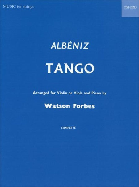 ALBENIZ - TANGO VIOLIN (OR VIOLA)/PIANO ARR FORBES