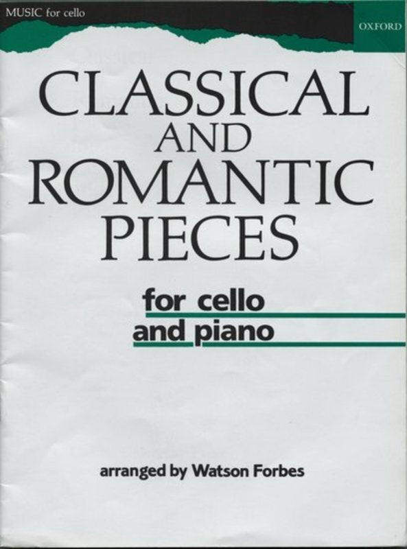 CLASSICAL AND ROMANTIC PIECES FOR CELLO/PIANO