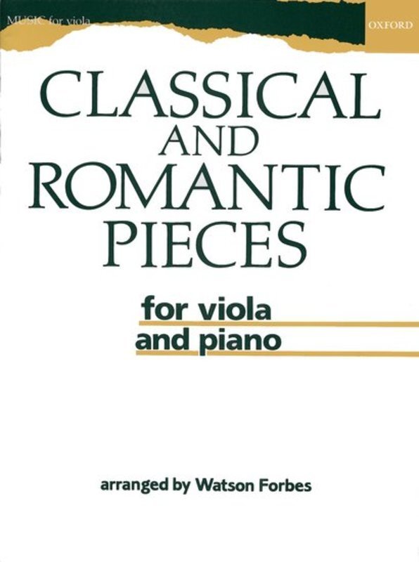 CLASSICAL AND ROMANTIC PIECES FOR VIOLA/PIANO